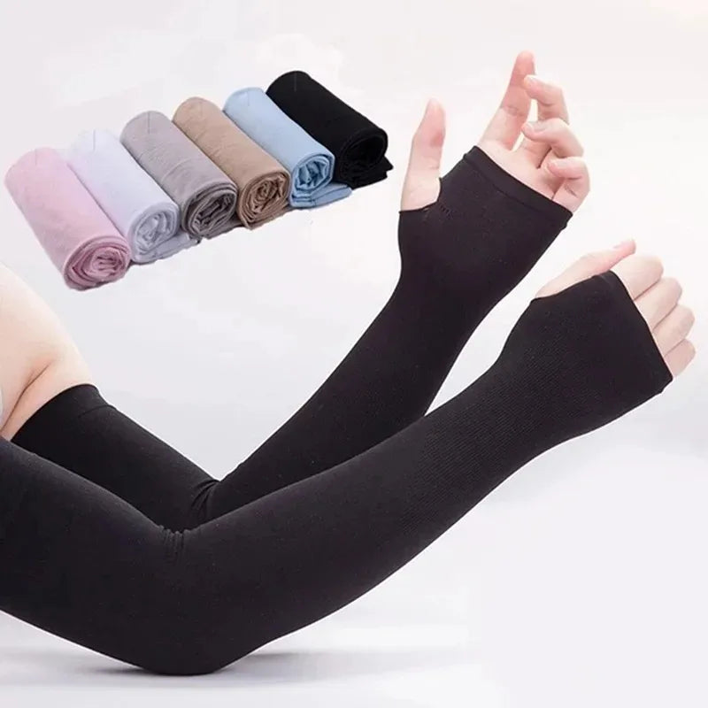Ice Silk UV Protection Arm Sleeves – Unisex Summer Cycling