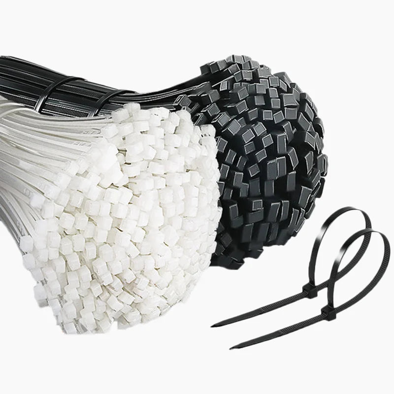 1000pcs Nylon Cable Ties Self-locking Cord Ties Straps Adjustable Cables Fastening Plastic Clamp Heat Resistant Wire Zip Tie Zpaxo