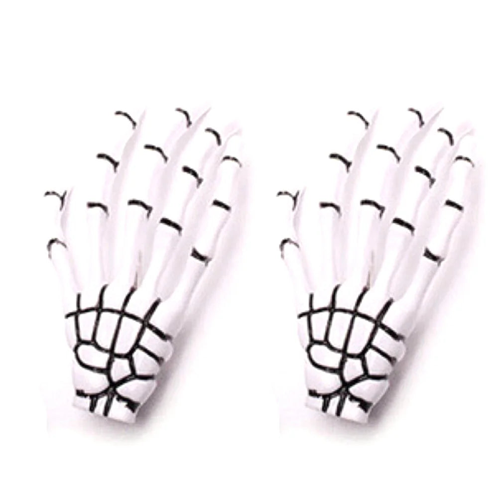 Creative Design Hair Accessories Hand Bone Halloween Clips Claw Zpaxo white