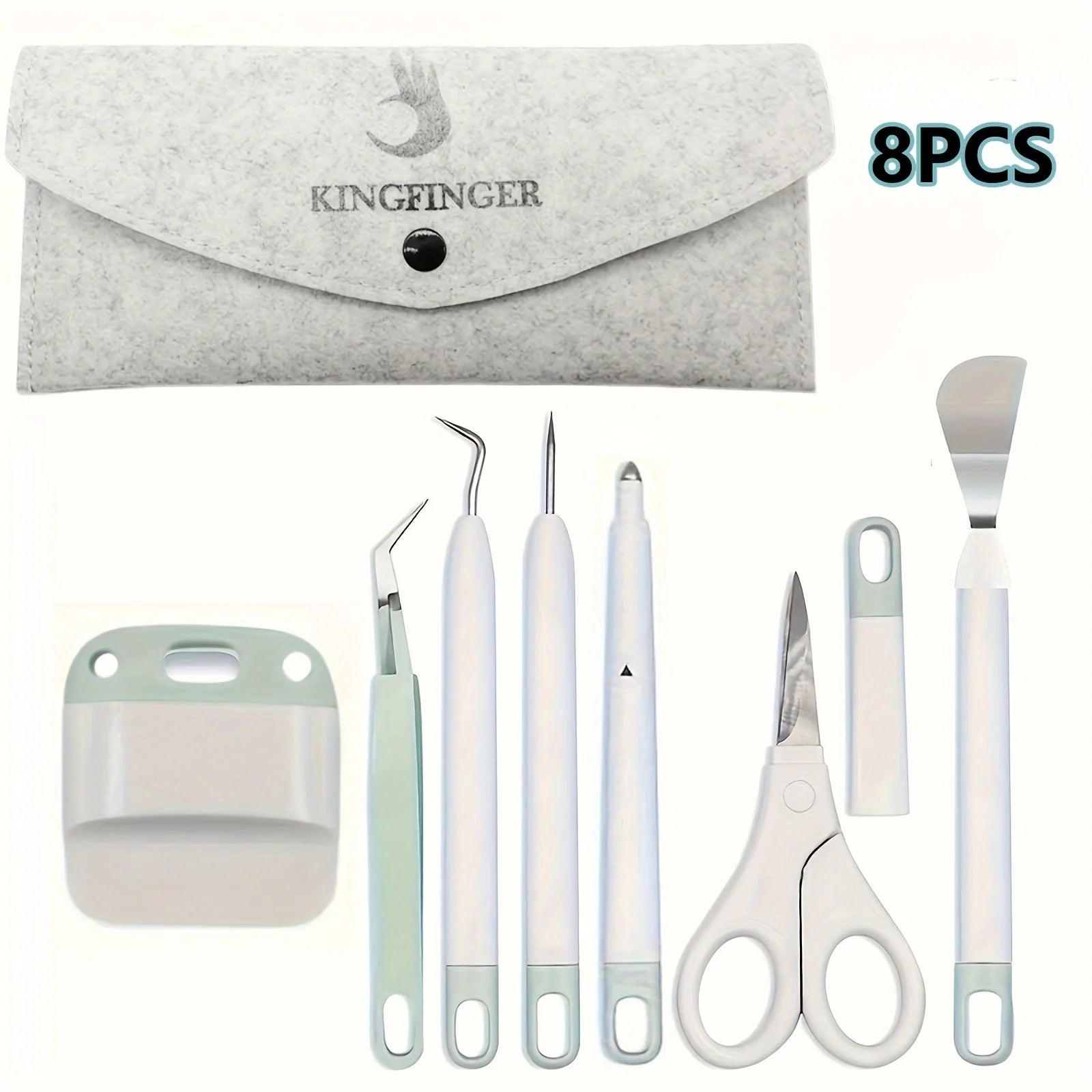 8 pcs Craft Vinyl Weeding Tools Set, Tool Kit for Crafting and DIYs, Scissor, Tweezers, Hook, Scraper, Spatula Zpaxo 8PCS