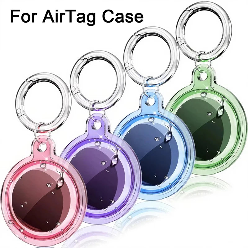 Waterproof Anti-lost Transparent TPU Case Keychain Apple Airtag Dog