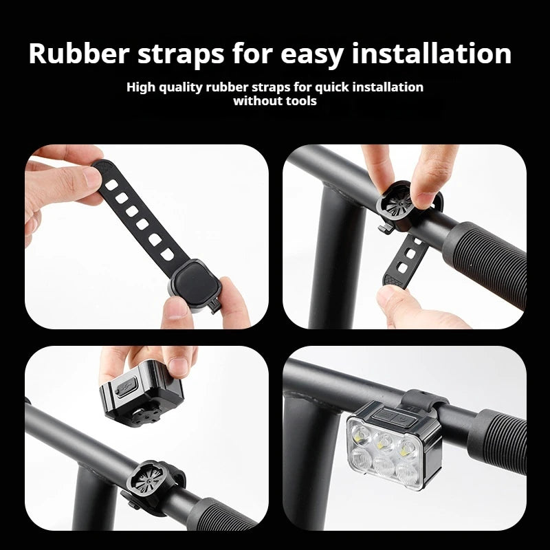 Bicycle Rear Lamp Night Ride Lamp Charging Strong Front Light Bicycle Headlight Taillight Mountain Bike Riding Bike Accessories Zpaxo