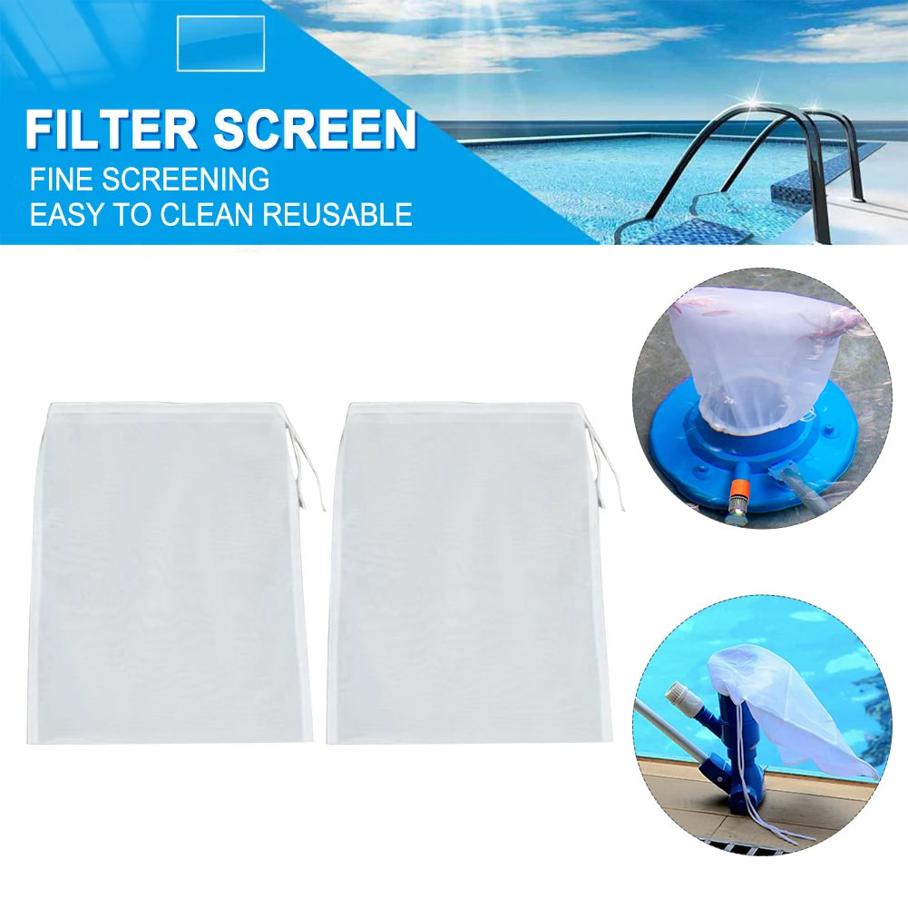 2pcs Debris Leaves Collection Cather Fine Mesh Replacement Net Filter Sock Bag Accessories Nylon for Pool Leaf Cleaning Zpaxo