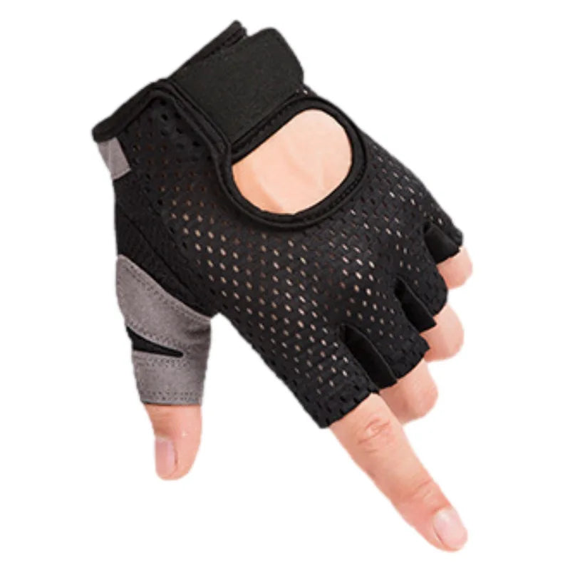 Fitness Half Finger Sports Gloves Men's and Women's Gym Dumbbell Exercise Cycling Hollow Butterfly Mesh Breathable Thin Style Zpaxo
