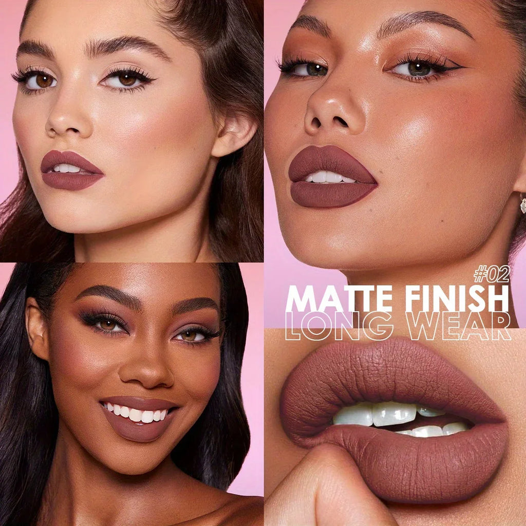 Long Lasting Lipstick Lip Gloss Makeup Waterproof Velvet Non-stick Cup Lip Tint Sexy Black Liquid Lip Stick Zpaxo