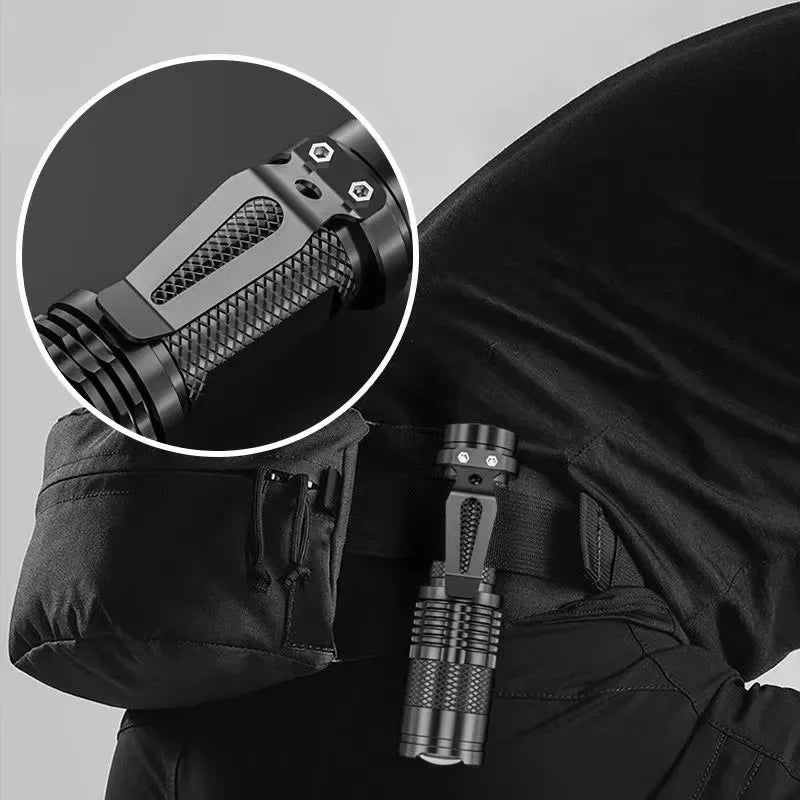 ESMARTER Mini LED Flashlight – USB Rechargeable Zoomable Torch