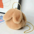 Cute Rabbit Ear Plush Chain Bag Single Shoulder Crossbody Phone