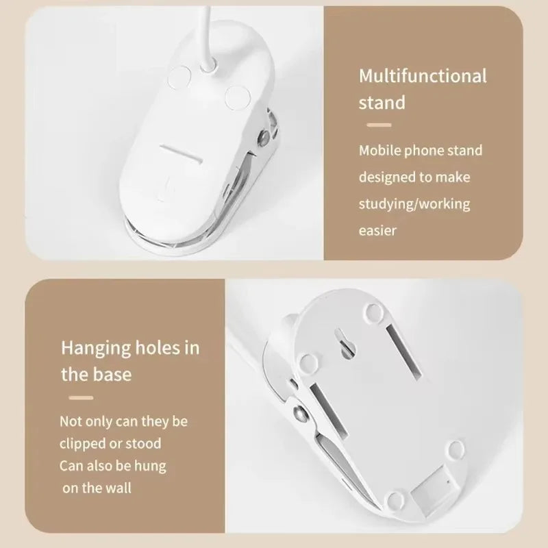 Rechargeable Folding LED Desk Lamp – Touch Dimming, 3 Modes