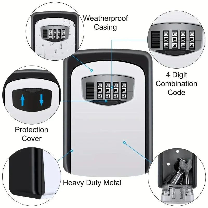 Flip-top Ultra-secure Key Safe Box Plastic Storage Hotel Emergency