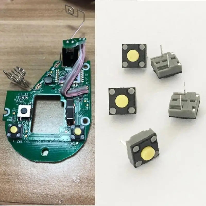 652F 10Pieces Mouse Mute Microswitch 6x6x4 Rectangle Microswitches Zpaxo