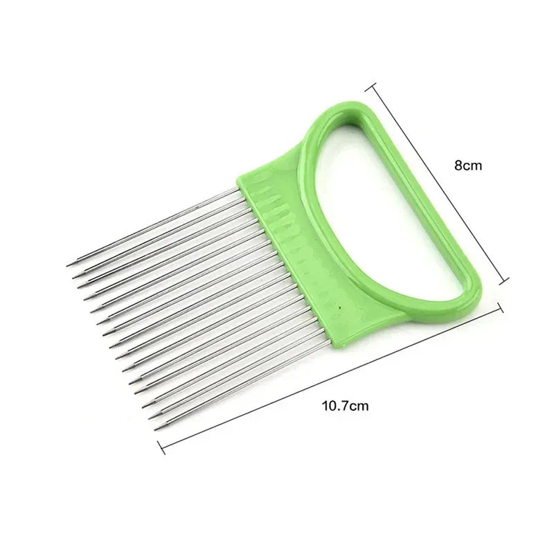 Stainless Steel Onion Holder & Vegetable Slicer Guide