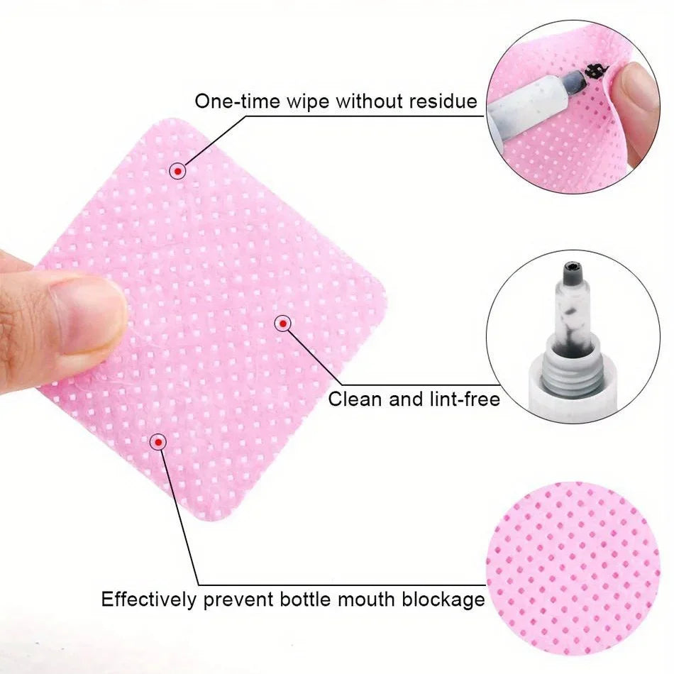 20- Lint-free Nail Wipes Gel Cleansing Tissues Aluminum-free Polish
