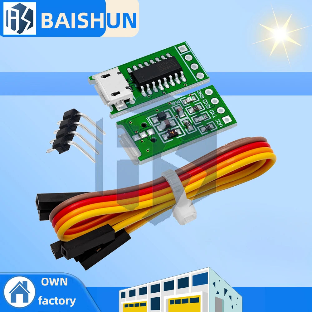 CH340C USB-TTL ISP Programmer Module, 3.3V/5V, Replace CP2102 CH340G with Wires for STM32 51 MCU Zpaxo