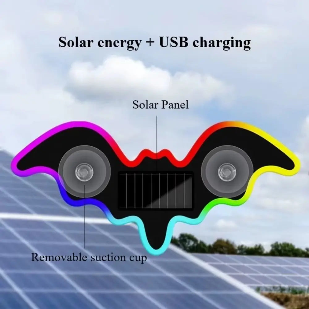 Wireless Car Solar LED Light RGB Dynamic Gradient Window Neon Zpaxo