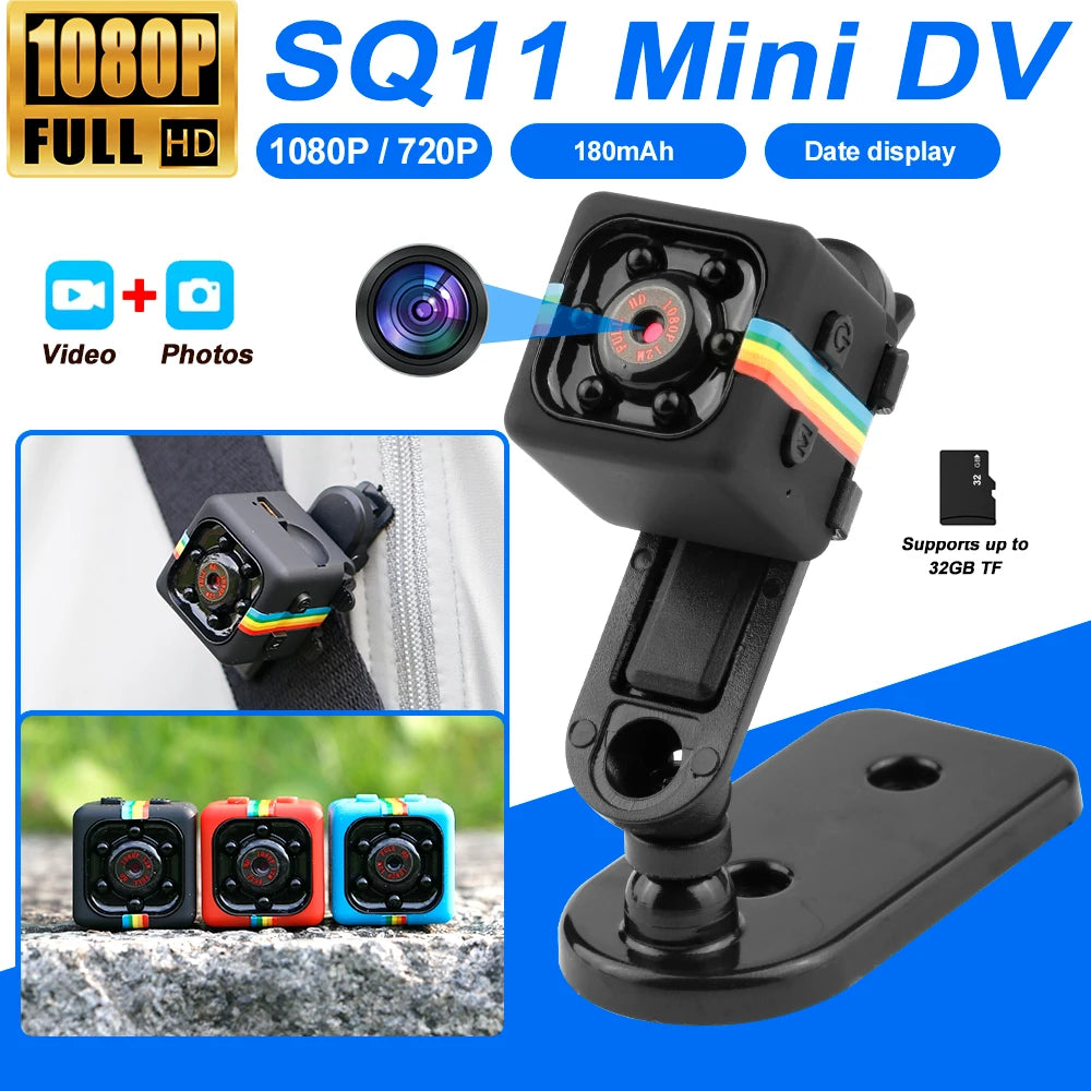 SQ11 Mini Camera 1080P Mini Night Vision Sports Camera Record Monitor Camcorders Video Protection Remote Surveillance Smart Home Zpaxo