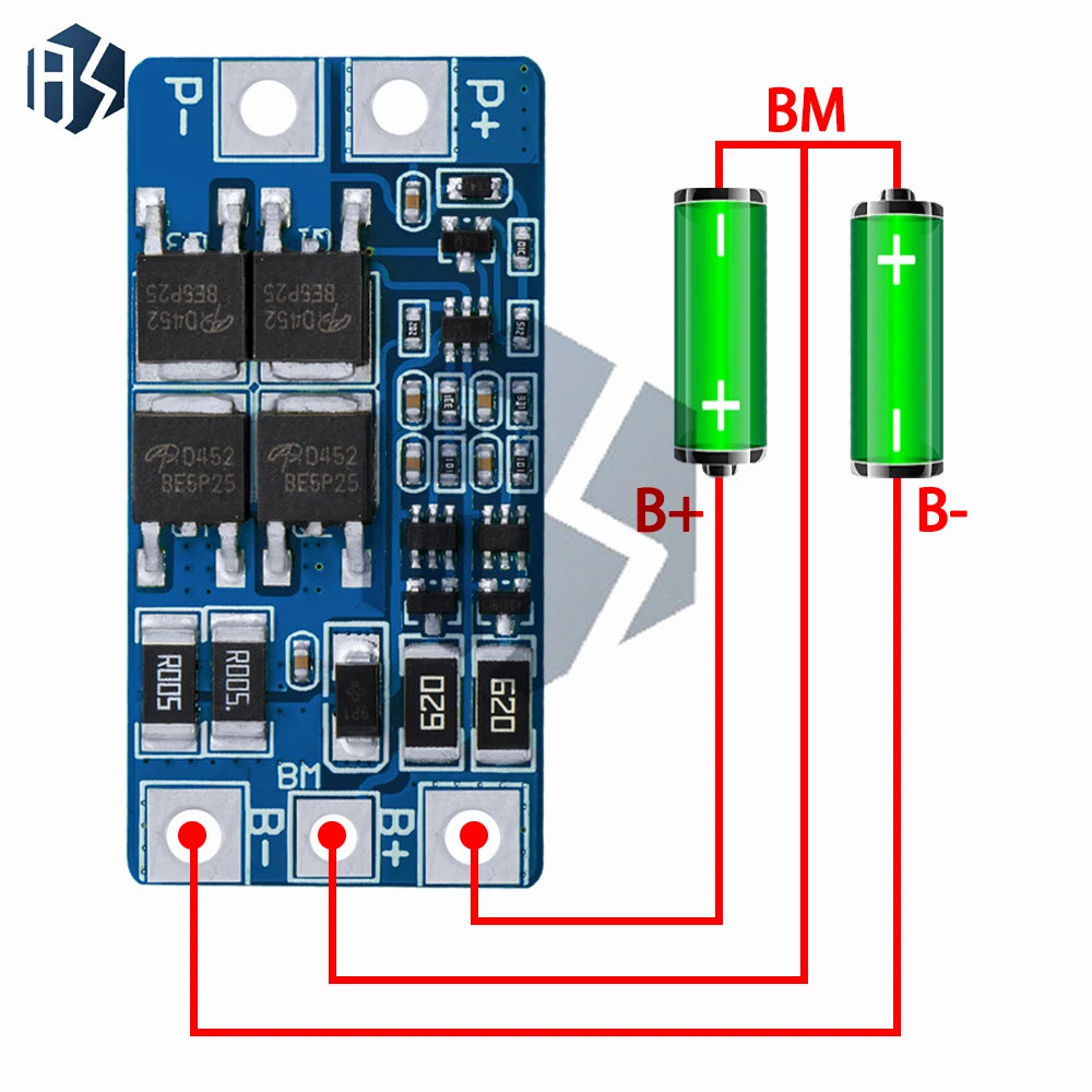2S 10A 7.4V 18650 lithium battery protection board 8.4V balanced function/overcharged protection Good Zpaxo