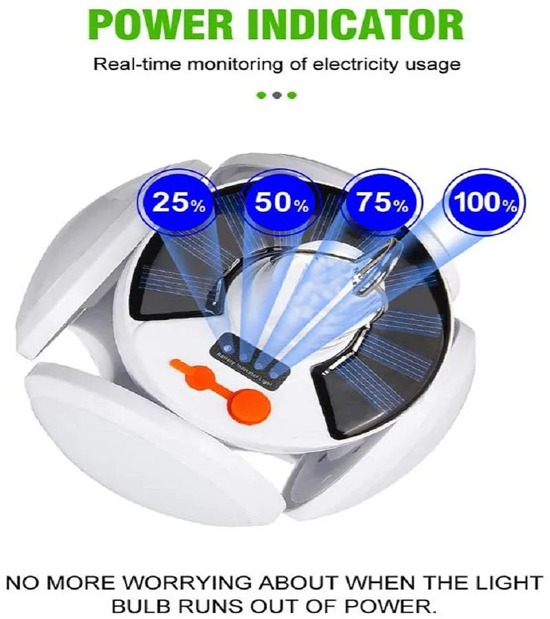 Solar LED Bulb Lamps USB Charging Rechargeable Night Light Outdoor Zpaxo