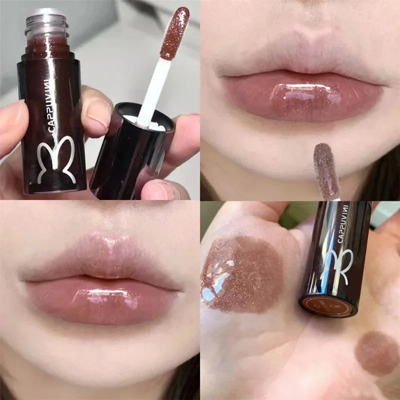 Shiny Diamond Lip Gloss Moisturizing Crystal Mirror Water Glaze Long Zpaxo 05 Mirror