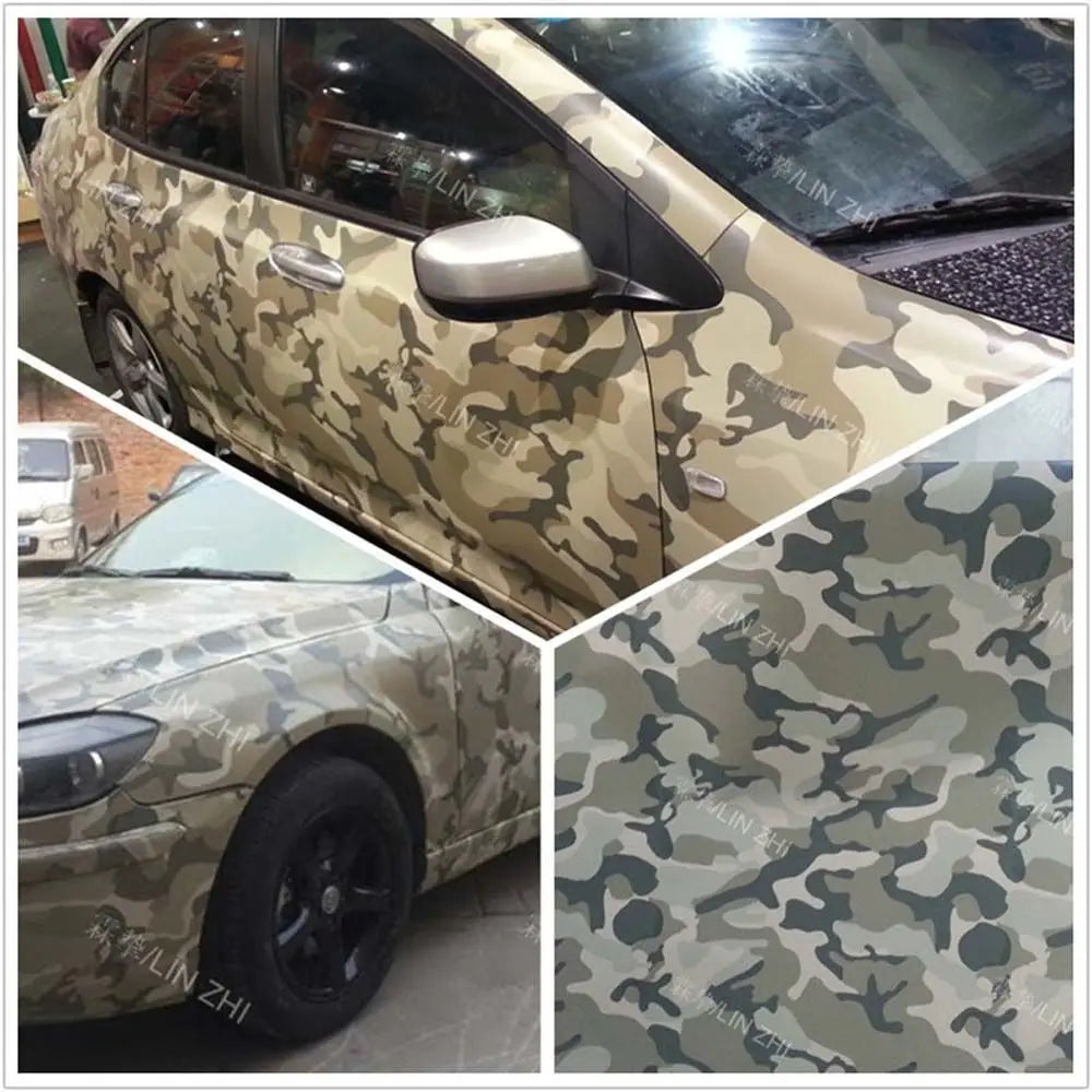 Woodland Vinyl PVC Digital Motorcycle Car Sticker Wrap Film Desert Zpaxo