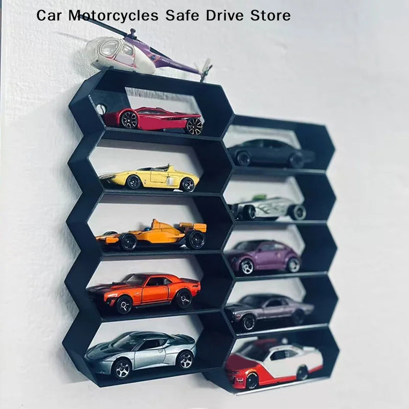 CM3D Printing Car Model Display Rack Creative 10 Grids Cars Storage