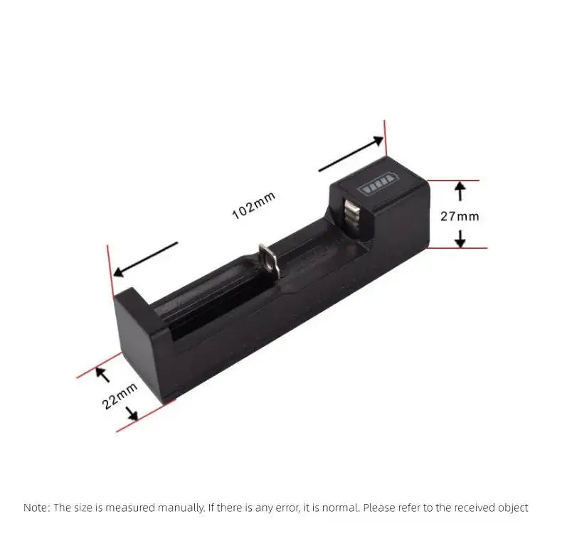 1 Slot USB Charger Adapter 3.7V-4.2V Smart Chargering For Rechargeable Batteries 16340 14500 18650 26650 Lithium Battery Charger Zpaxo