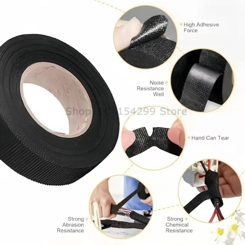 9/15/25/32/50MM Tape Car Engine Compartment Car with High Temperature Resistance Insulation Flame Retardant Electrical Tape Zpaxo