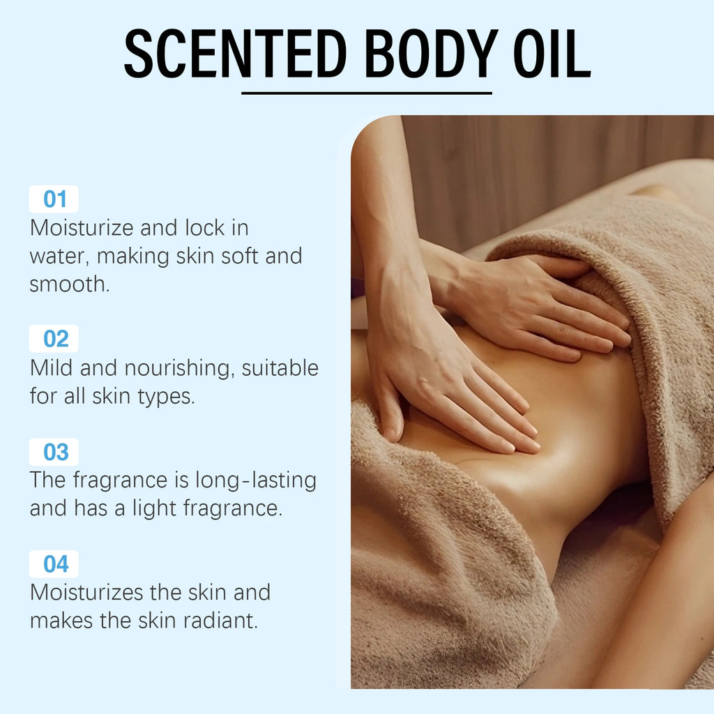 OceAura Caramel Vanilla Body Massage Oil – Moisturizing 100ml Body Massage Oil Zpaxo
