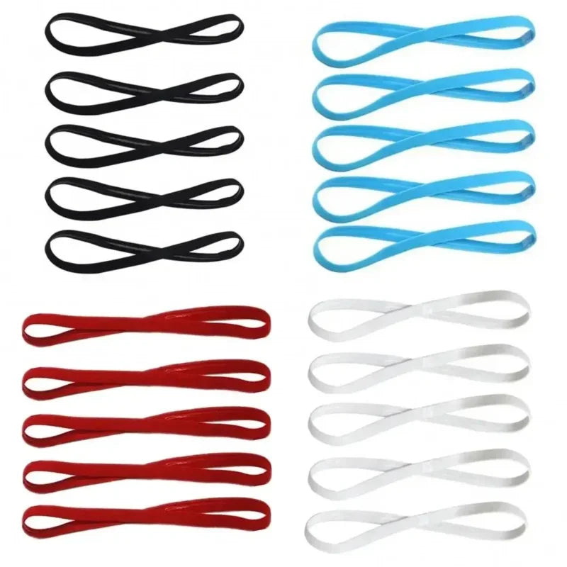5-Pack Candy Color Anti-Slip Elastic Sports Headbands | Yoga & Run