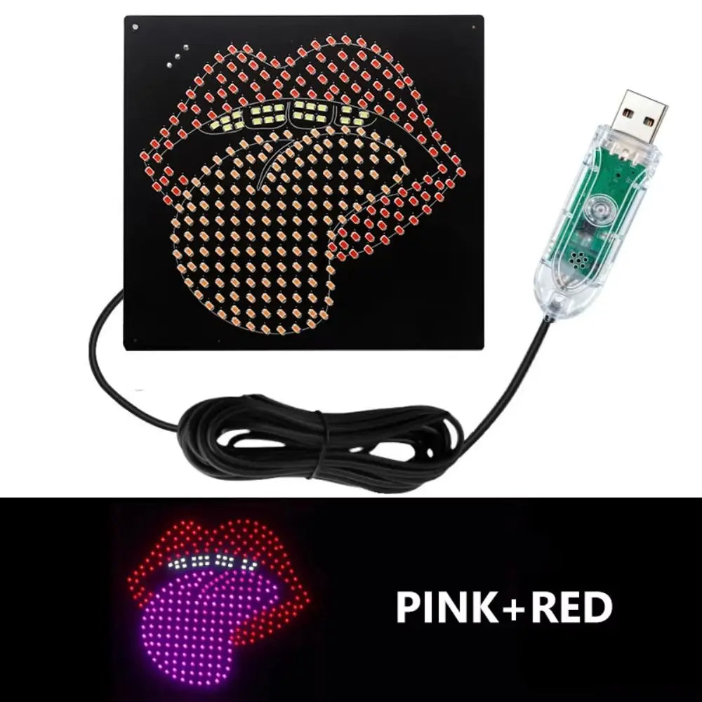 Dynamic Car LED Decorative Lights Self-adhesive Creative Window Zpaxo