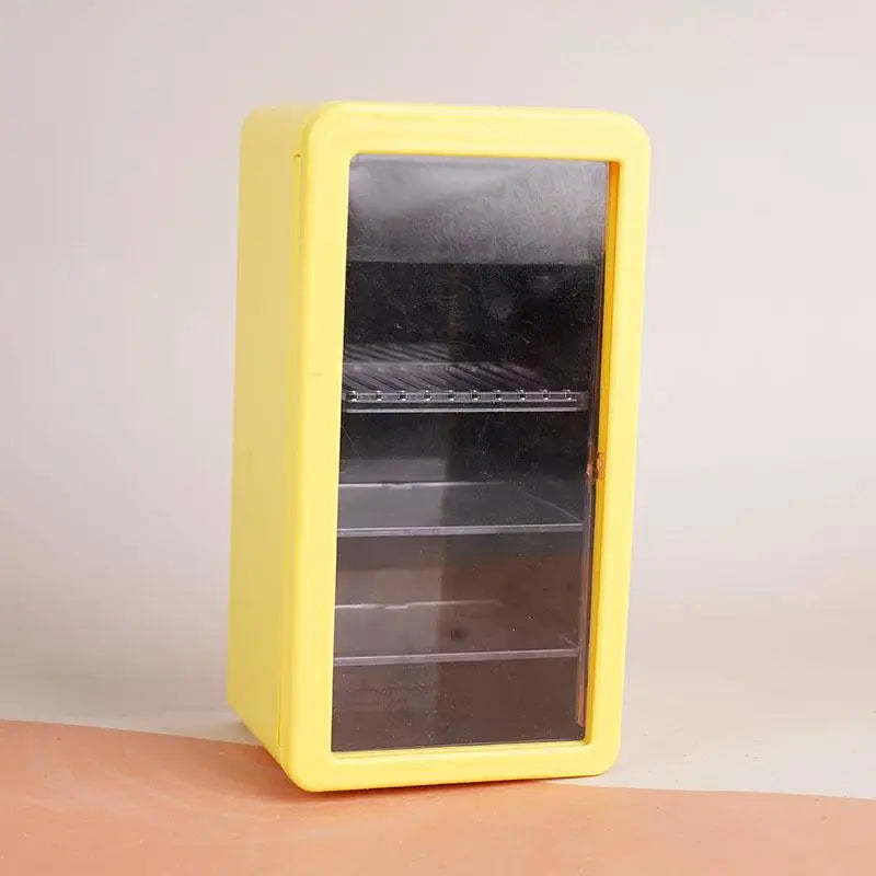 ▶1:12 Dollhouse Miniatures Refrigerator Canned Drink Beverage Cabinet Model Doll House Supermarket Accessor Pretend Play Toy DIY Zpaxo A2