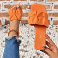 Summer Slippers Women Flip Flops Flats 2024 Pleated Korean Sandals