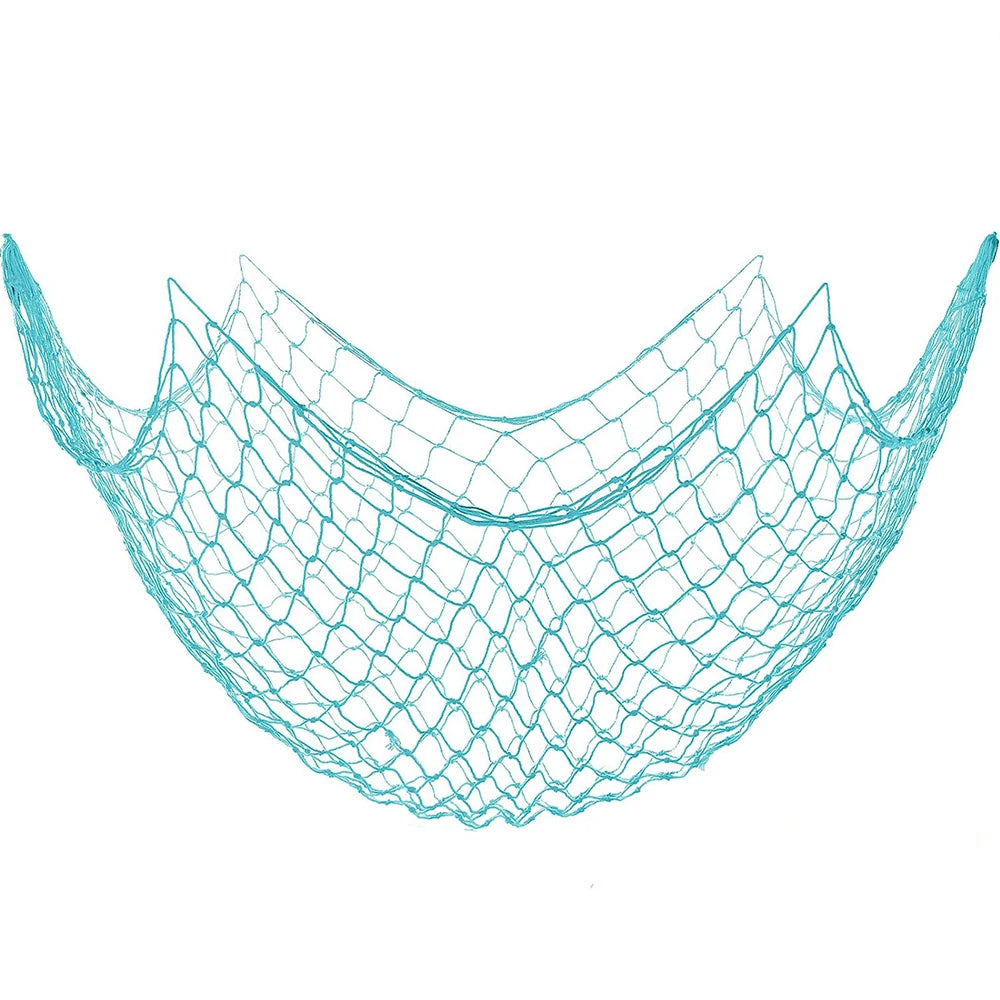 Fishing Net Wall Hangings Decoration 1M*2M for Pirate Party Hawaiian Party Nautical Themed Cotton Fish Ney\t Home Decor Zpaxo