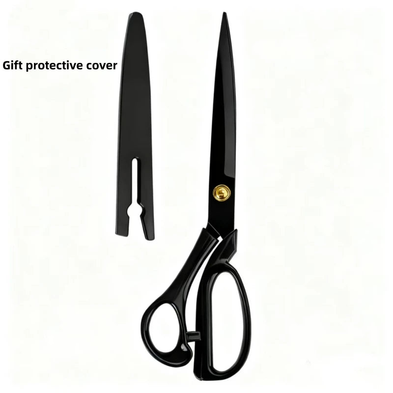 10 inch stainless steel tailor scissors with blackening process, professional fabric cutting, manual sewing, household large sci Zpaxo