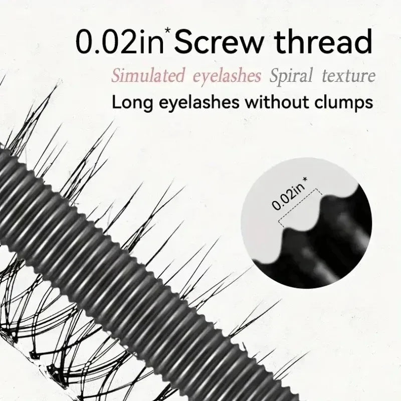 Steel Tube Mascara Silk Fiber Ultra-Fine Spiral Brush Black Waterproof Lasting Curling Fast Dry Eyelash Extensions Eyes Makeup Zpaxo