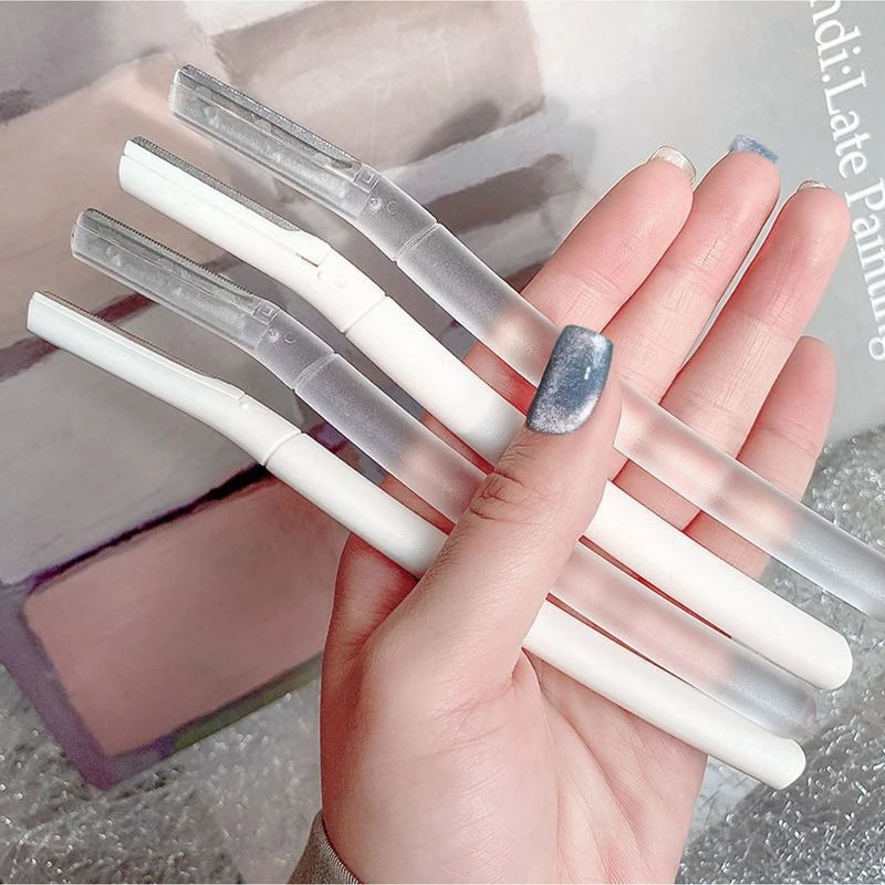 2pcs Trimming Knife Eyebrow Razor Eyebrow Trimmer Safe Anti-scratch Eyebrow Shaving Tool Facial Razor Beginner Beauty Tool Set Zpaxo