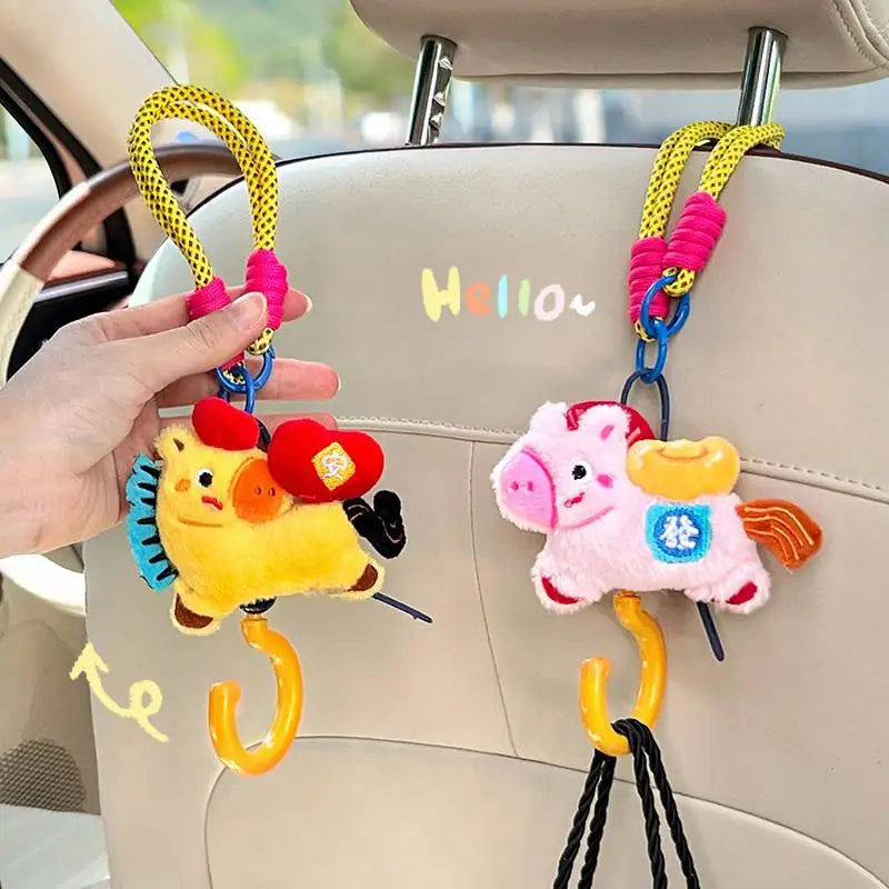 Cute Cartoon Car Seat Back Hook – Backseat Storage Organizer