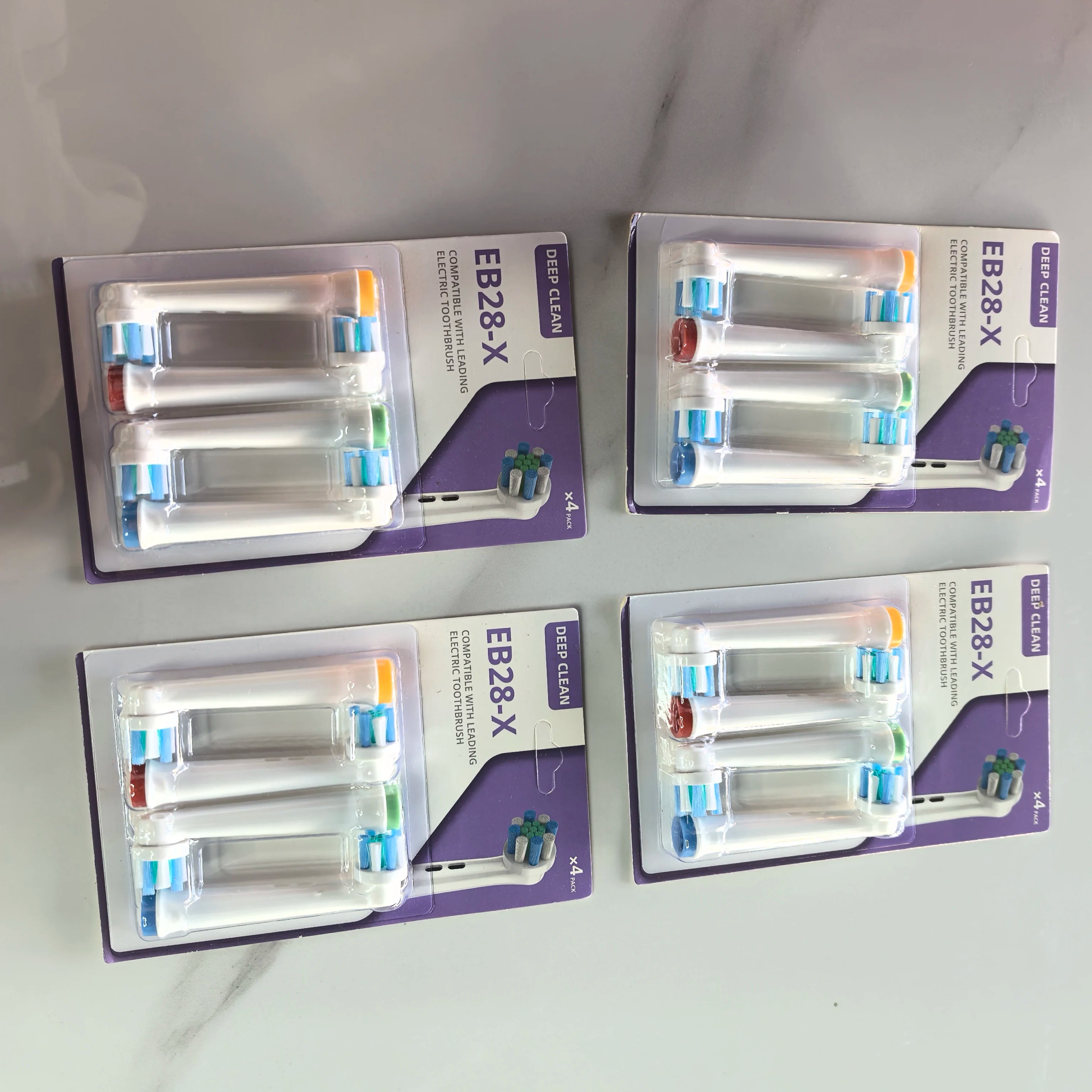 12types Toothbrush Heads Replacement For Oral B PRO Models 600 650 670 2000 2500 2900 3000 3500 3900 Soft Bristles Health Care Zpaxo EB28X-16pcs
