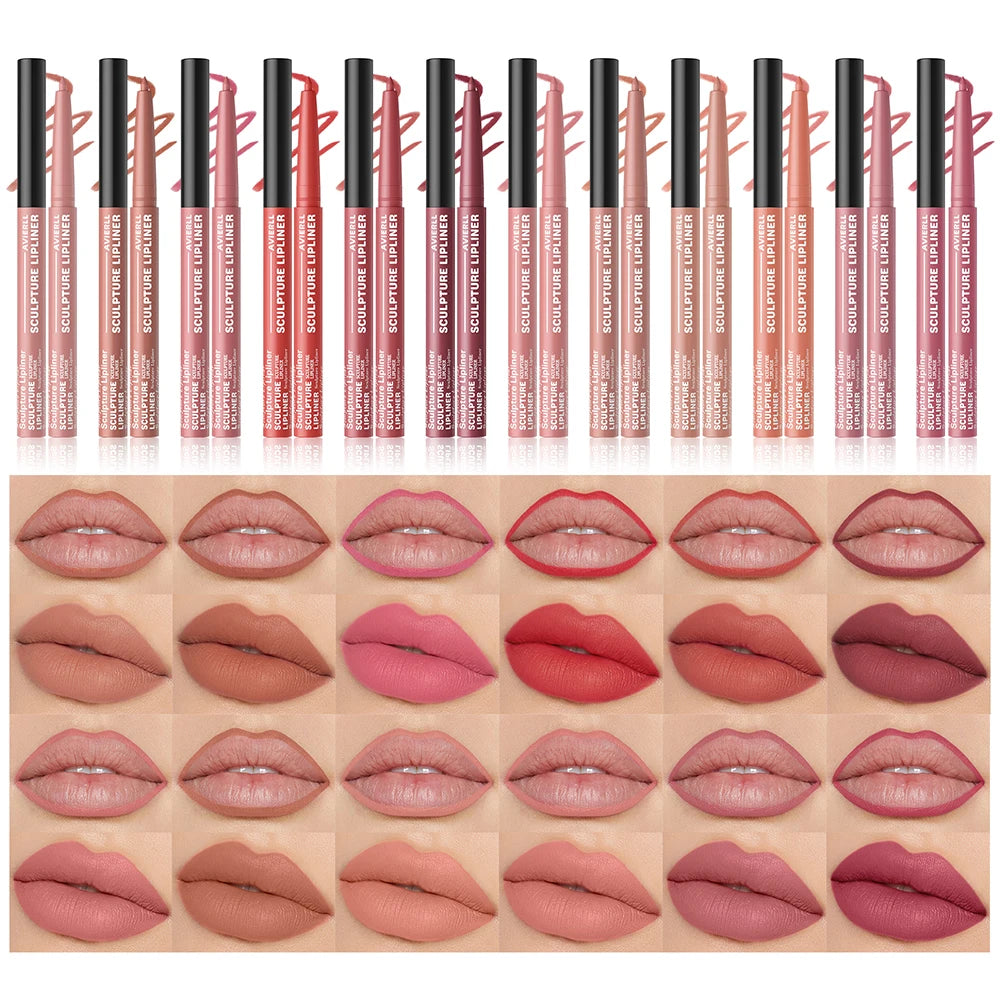 AVIERLL Matte Lip Liner Long-lasting Waterproof Easy-to-apply Zpaxo