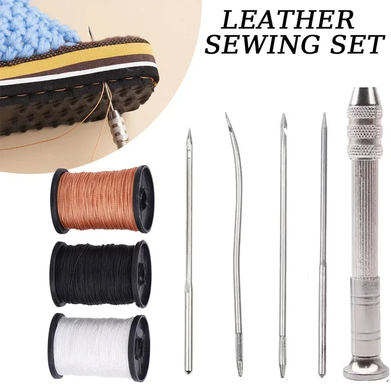 Tools Tool Sewing Machine Awl Set Repair Leather DIY Shoe Punching for Needle Multifunction Material Craft Kit Arts. Crafts Home Zpaxo