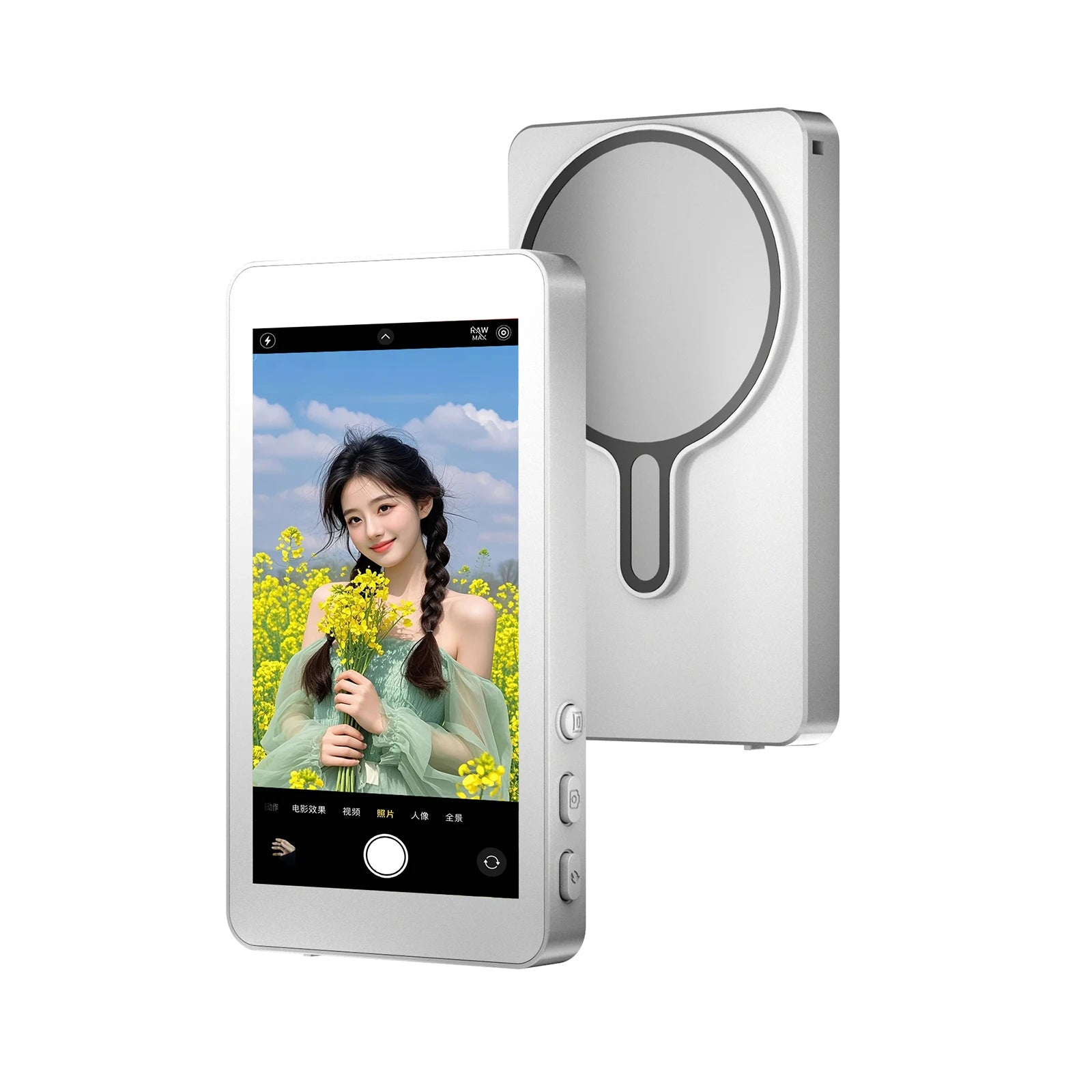 Magnetic Phone Vlog Selfie Monitor Screen Rear Camera Live Stream