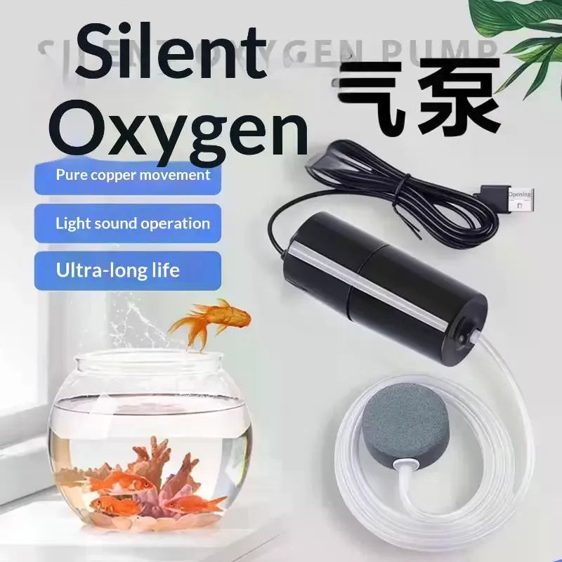 Silent Oxygenator Small Oxygen Pump Portable Mini USB Charging Fish Zpaxo Default Title