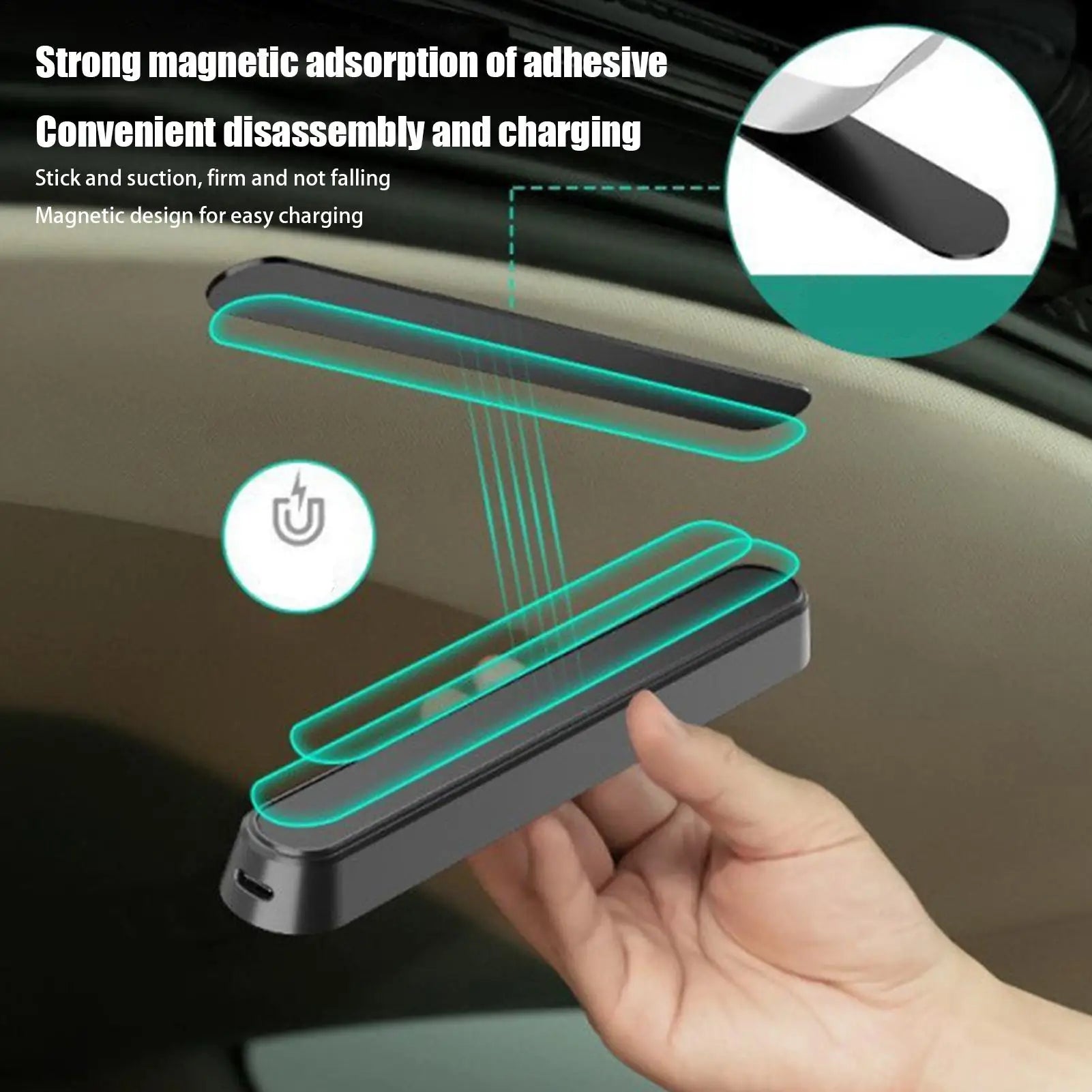 Car Trunk Sensor Light USB Rechargeable LED Magnetic Lamp Auto