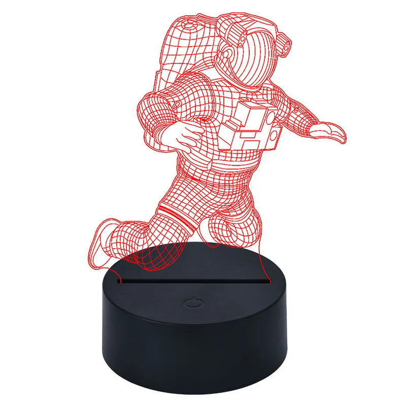 Acrylic 3D Pattern LED Night Light – USB Desktop Lamp with Switch