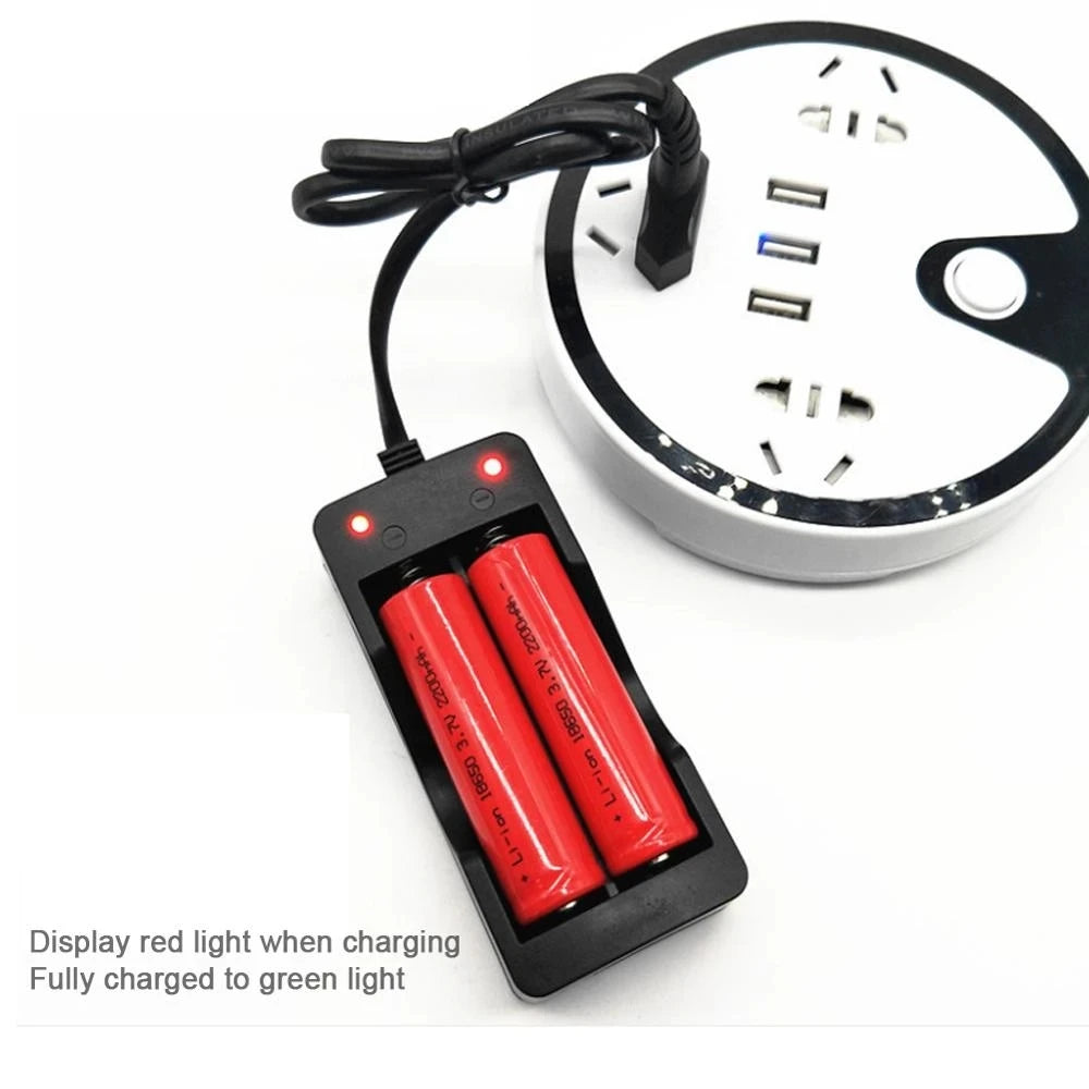 2 Slots 18650 Battery Charger EU Plug Multifunctional Smart Fast Charger For 18650 Lithium Rechargeable Battery Charging Device Zpaxo