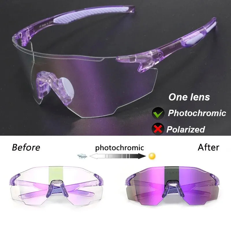 New Photochromic Polarized Cycling Glasses Men Women Bike Glasses UV400 Protection Eyewear Sunglasses MTB Road Bicycle Goggles Zpaxo O8