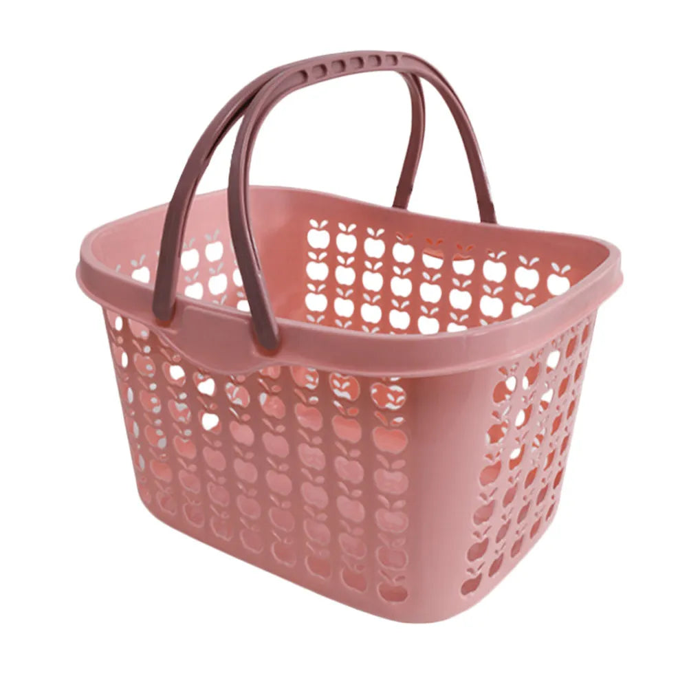 Plastic Shopping Basket Vegetable Storage Organizer Kitchen Home