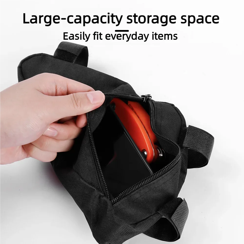 Bicycle Triangle Bag Front Tube Frame Saddle Storage Bag Waterproof Pouch Durable Bike Versatile Durable Bag Bicycle Accessories Zpaxo