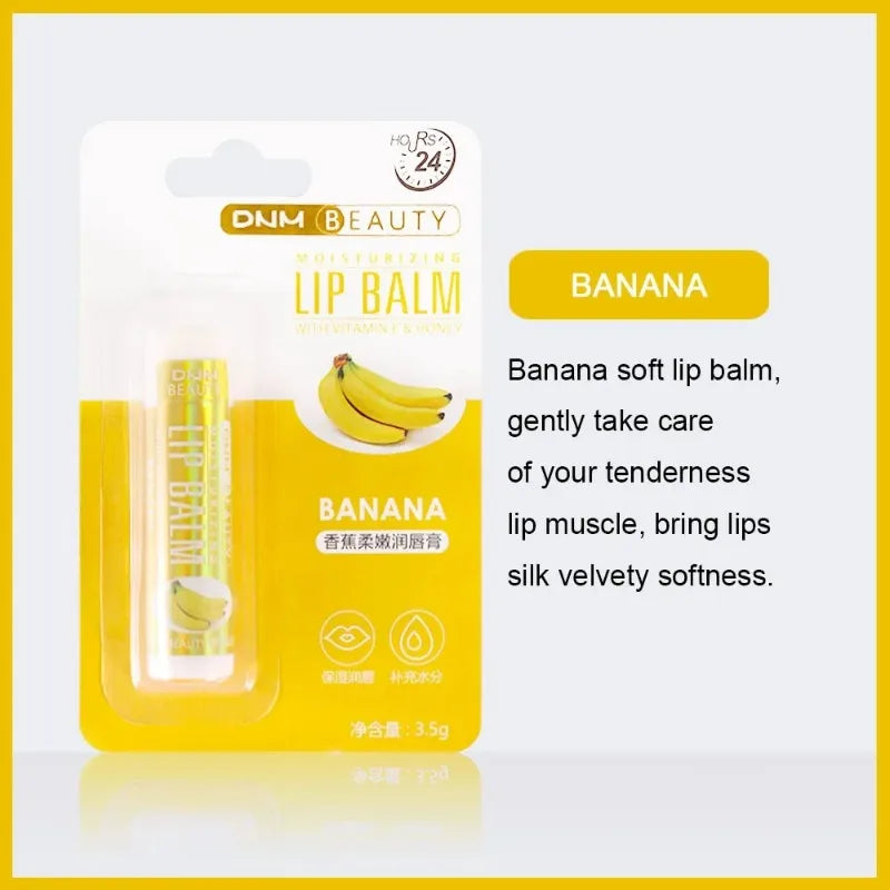18 Flavors Fruit Lip Balm Oil Moisturizing Long-lasting Gloss Clear Zpaxo Banana