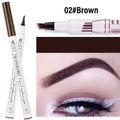 1- 4-Fork Head Eyebrow Marker Pencil Waterproof Microblading Thin
