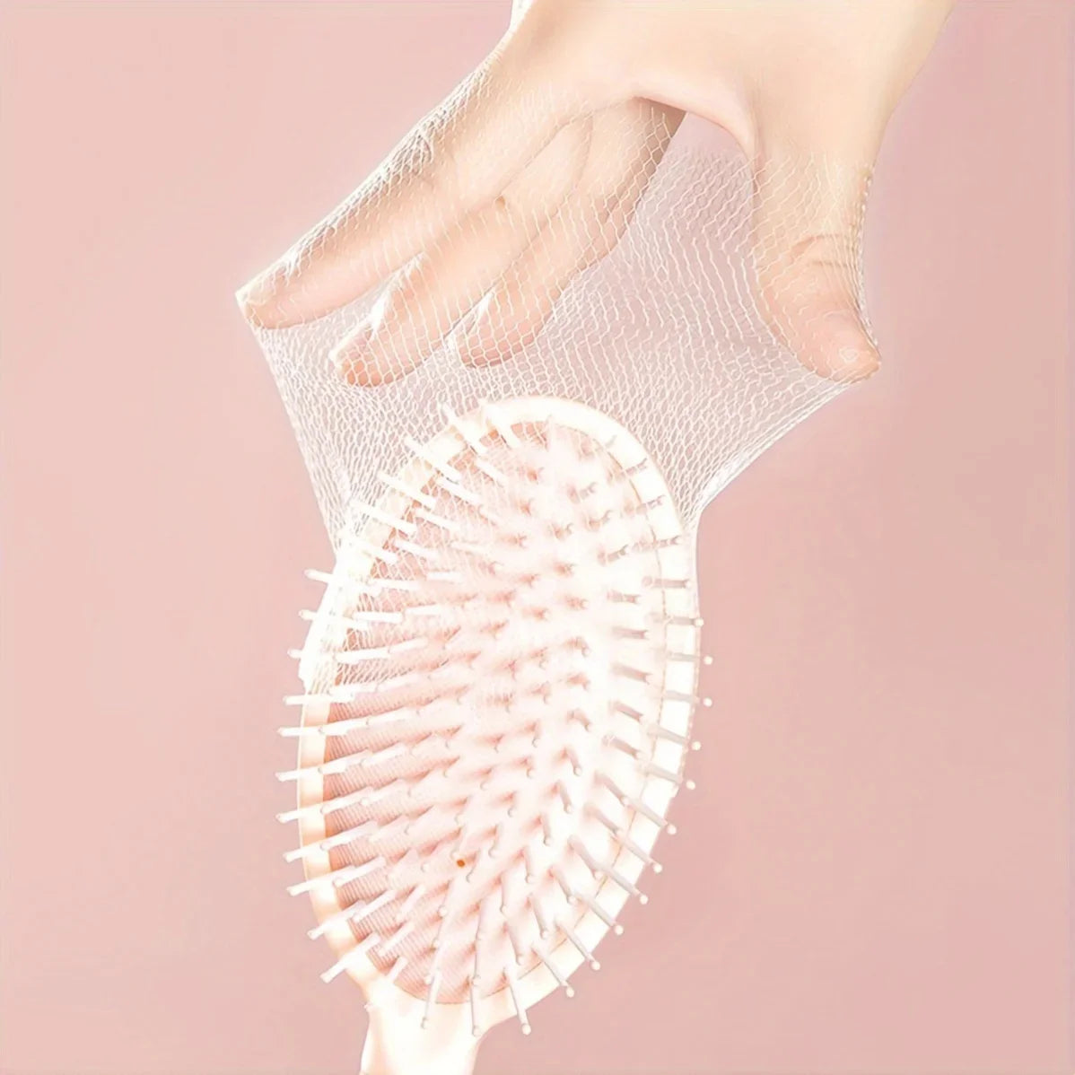 Hair Cleaning Net Air Cushion Comb Nylon Mesh Protective Cover